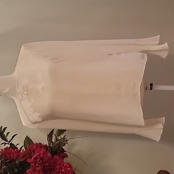 DKNY long sleeve blouse size M white color - Picture 3 of 12